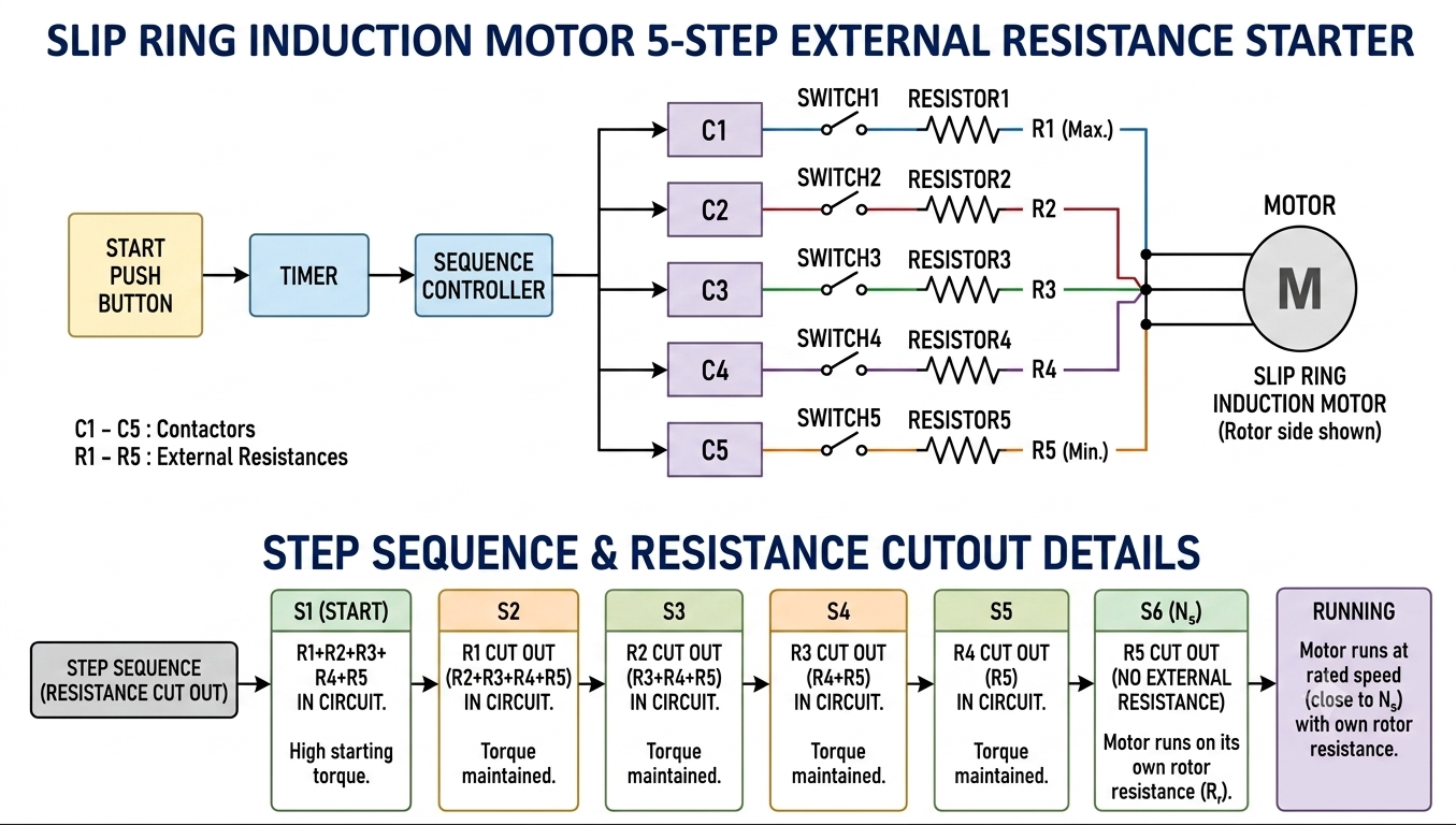 Grid Resistance Starter Mechanism Illustration